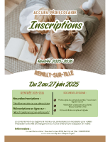 Inscriptions Rentrée Péricolaire_