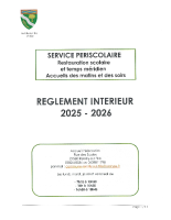 Règlement intérieur service périscolaire 2025-2026